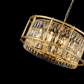 Modern Home Crystal Chandelier in Satin Brass