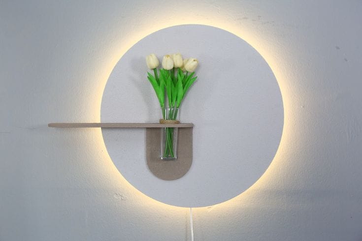 Modern Abstract Wall Decor with Integrated Lighting