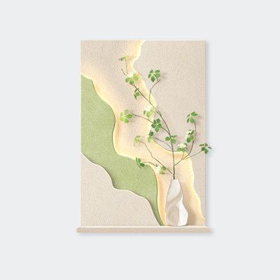 Modern Abstract Wall Decor with Integrated Lighting