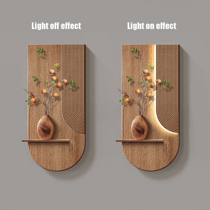 Modern Abstract Wall Decor with Integrated Lighting