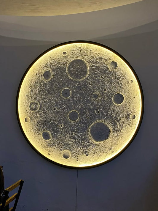 MOON Abstract Wall Decor with Integrated Lighting