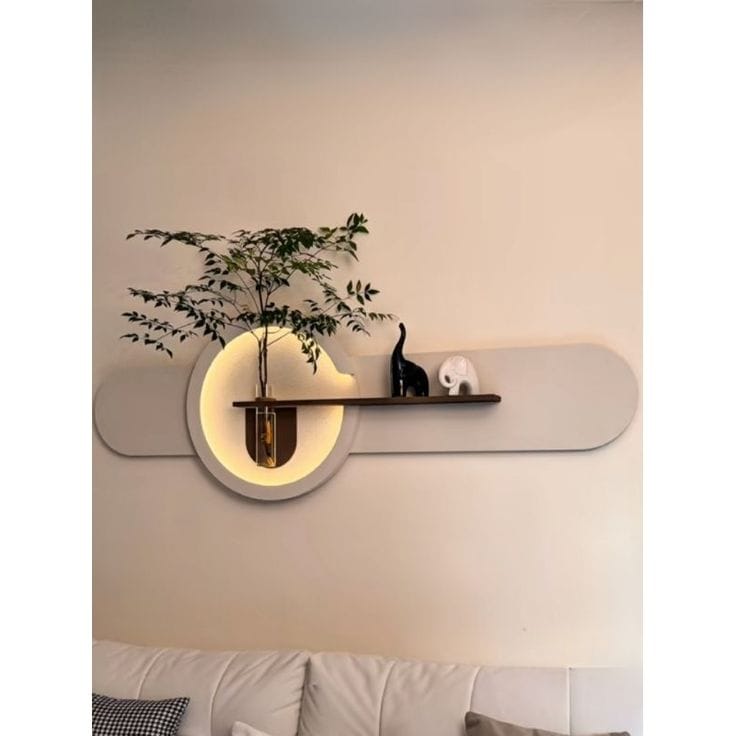 Modern Abstract Wall Decor with Integrated Lighting