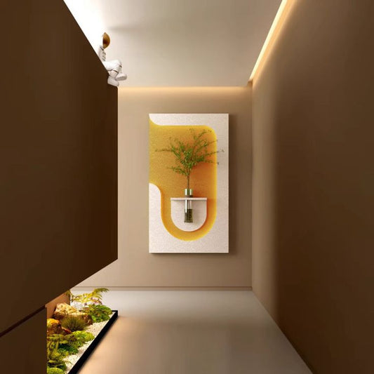 Modern Abstract Wall Decor with Integrated Lighting